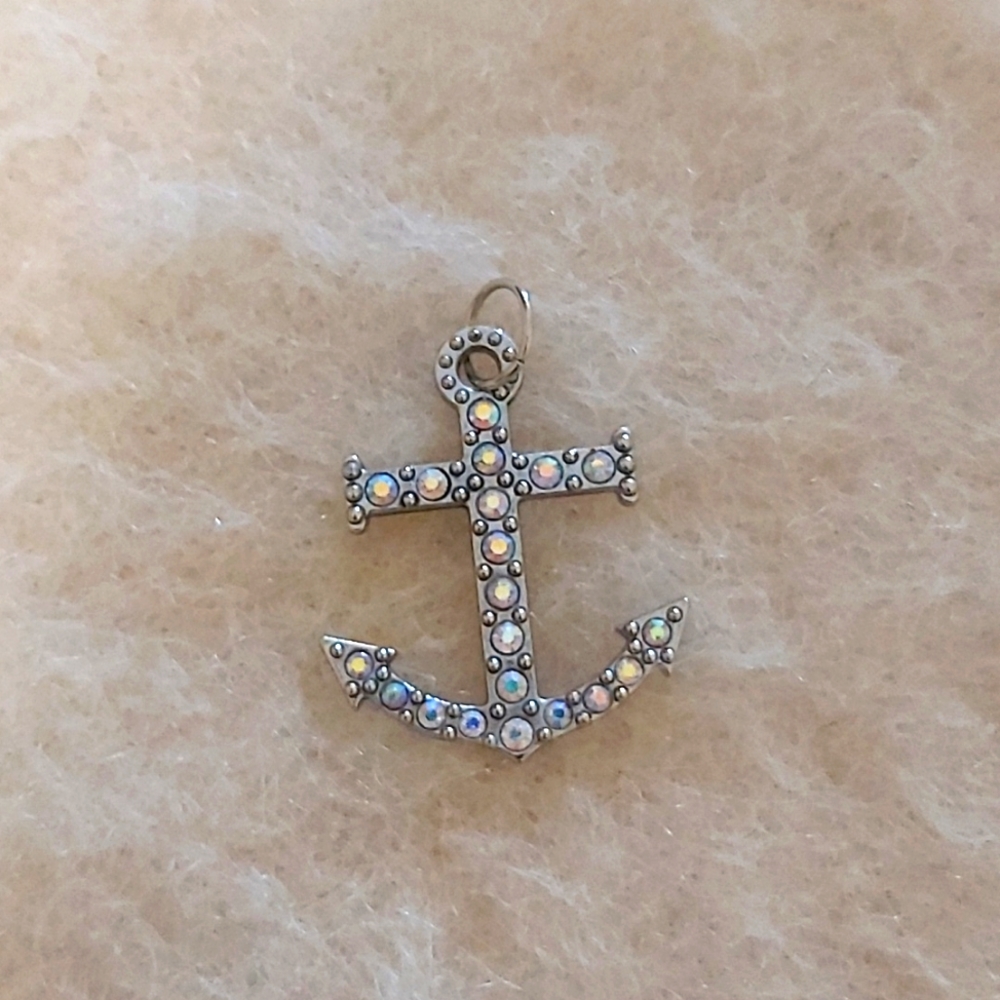 Bling Anchor Necklace Pendant